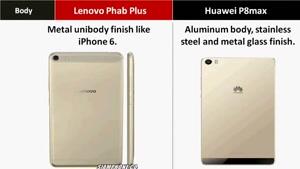 مقایسه تبلت Lenovo Phab Plus vs Huawei P8max