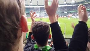 شادی هوادران دو تیم VfL Wolfsburg vs. Mainz 05
