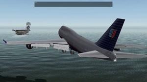 فرود هواپیمای Boeing 747 روی ناو ارتشی