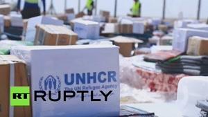 فیلم/ کمک های انسانی سازمان ملل به آوارگان عراقی