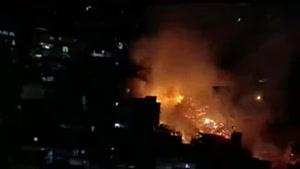فیلم/آتش سوزی در شهر سائوپائولو برزیل