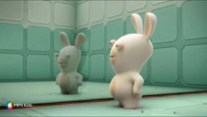 کارتون خرگوش های بازیگوش - آزمایش روی خرگوش ها (آیینه )