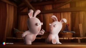 کارتون خرگوش های بازیگوش - گاو و مگس ها