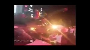 له شدن خودروی شخصی زیر چرخ های تانک ارتش ترکیه