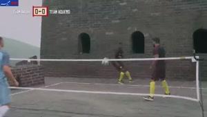 فیلم/ نمایش جالب ستارگان منچستر سیتی روی دیوار چین