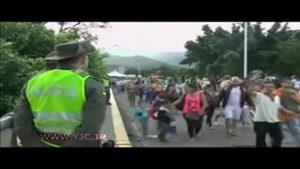هجوم مردم ونزوئلا به شهری مرزی در کلمبیا برای تهیه مایحتاج