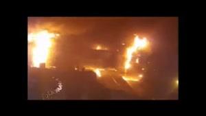 برج سلمان مشهد در آتش سوخت 