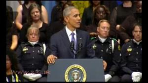 چرت‌های یک پلیس زن در سخنرانی کسالت آور اوباما