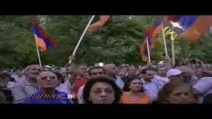 تظاهرات حامیان گروگان گیران برای استعفای رئیس جمهوری ارمنستان