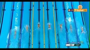 رقابت شناگر 200 متر قورباغه آریا نسیمی شاد
