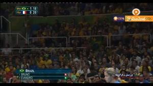 رقابت والیبال بسیار حساس برزیل و فرانسه - یک چهارم نهایی