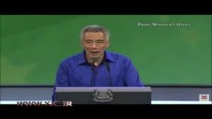 نخست وزیر سنگاپور حین یک سخنرانی زنده تلویزیونی از هوش رفت 