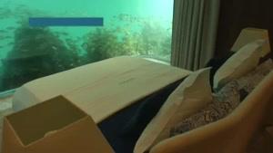 فیلم/ خانه شناوری که اتاق خواب آن در زیر آب است