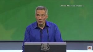 لحظه از هوش رفتن نخست وزیر سنگاپور حین سخنرانی زنده تلویزیونی