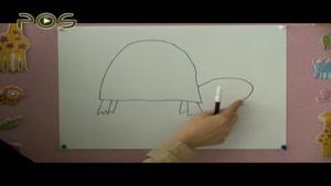 آموزش نقاشی به کودکان - لاک پشت