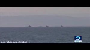 فیلم/شلیک موشک‌های روسی در دریای خزر