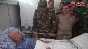 فیلم/بازدید وزیر دفاع سوریه از بیمارستان نظامی تشرین
