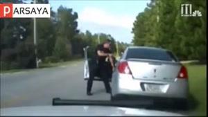 وقتی زن راننده هیچ جوره تسلیم پلیس نمیشه