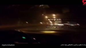تعقیب و گریز پلیس با پژو 405 در جاده نیکشهر+شلیک درحال حرکت به لاستیک خودرو