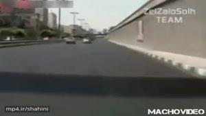 تعقيب و گريز راننده مست در تهران