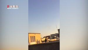  شلیک ممتد ضد هوایی در مرکز شهر تهران