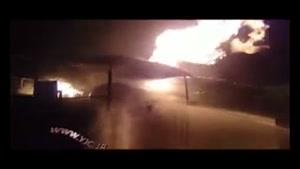 آتش‌سوزی در مخازن گاز کارخانه فوم در کلات