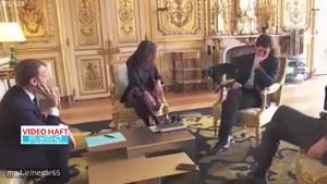 کارخرابی سگ رییس جمهور فرانسه مقابل دوربین تلویزیونی