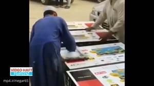 ویدئویی عجیب از بسته‌بندی تلویزیون‌های تقلبی سونی در پاکستان