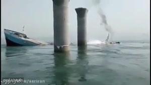 غرق شدن کشتی باری ایران در آب های کویت
