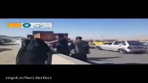 هجوم مردم به کامیون های حامل کمک های مردمی در زلزله کرمانشاه
