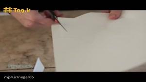 آموزش ساخت آویز درخت کریسمس با استفاده از کاغذ کادو