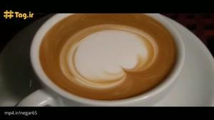 آموزش تزیین قهوه با استفاده از شیر