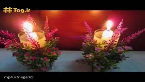 آموزش ساخت جا شمعی با استفاده از گل های مصنوعی