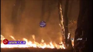 آتش گرفتن جنگل‌های گالیکش بر اثر بی دقتی گردشگران