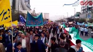راهپیمایی باشکوه ۱۳ آبان در مشهد برگزار شد