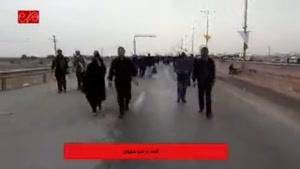 تردد آرام و روان زوار اربعین در مسیر پایانه مرزی مهران