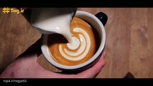 آموزش تزیین قهوه به شکل های جالب با شیر