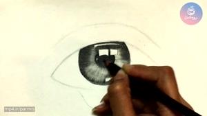 آموزش نقاشی چهره - طراحی قدم به قدم چشم