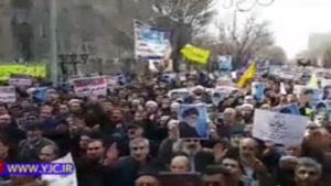 راهپیمایی با شکوه ۸ دی ۹۶ در تبریز