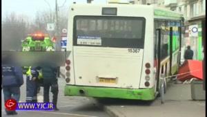 اولین فیلم از حادثه ورود اتوبوس به ایستگاه مسافران در مسکو