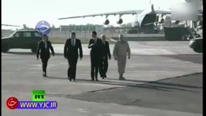 ورود پوتین به پایگاه هوایی حمیمیم در لاذقیه