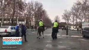 اسب های پلیس در استادیوم آزادی
