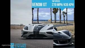 10 عدد از سریعترین ماشین های سوپر اسپورت جهان