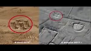 تصاویر هوایی از میزان خسارت داعش به شهر باستانی پالمیرا 