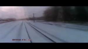 تصادف شدید قطار با خودرو بر روی ریل