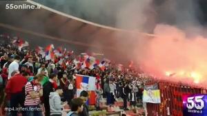 تشویق پر خطر و وحشتناک طرفداران فوتبال در یک دیدار دوستانه در صربستان