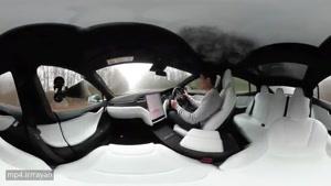 ویدیو 360 درجه : تجربه رانندگی با خودروی خودران تسلا 2017