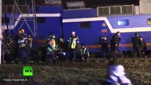 درتصادف دو قطار در مسکو ده‌ها نفر زخمی شدند
