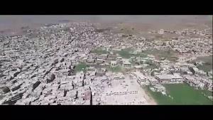 خرابی‌های به جا مانده در شهر «الزبدانی» سوریه توسط تروریستها