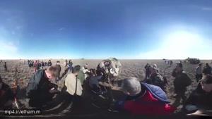 ویدیو 360 درجه _ همراه با فرود فضانوردان سایوز در قزاقستان
